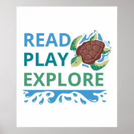 Read • Play • Explore オーシャンアドベンチャーポスター ポスター