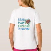 Read Play Explore オーシャンテーマ ガールズTシャツ Tシャツ (裏面)