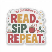 Read Sip Repeat Holiday Reading シール (正面)