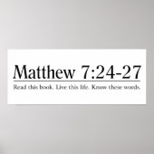 Read the Bible Matthew 7:24-27 ポスター (正面)