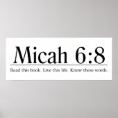 Read the Bible Micah 6:8 ポスター (正面)