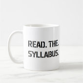 read the syllabus コーヒーマグカップ (左)