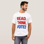 Read Think Vote - 2026年中間選挙 Tシャツ (正面フル)