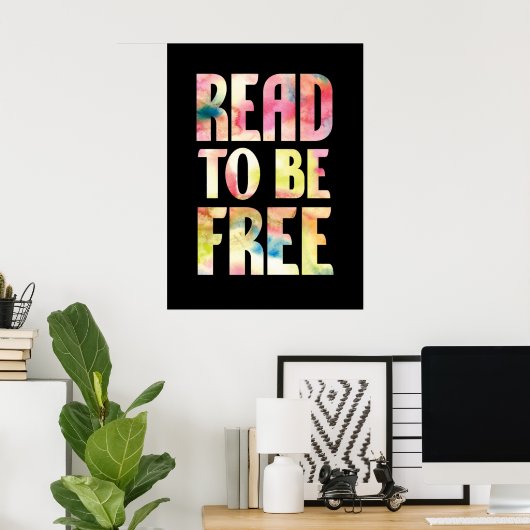 Read to be Free poster ポスター (ホームオフィス)