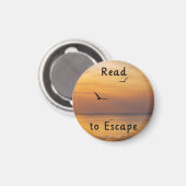 Read to Escape Magnet | Book Lover Reading Quote マグネット (正面/裏面)