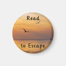 Read to Escape Magnet | Book Lover Reading Quote マグネット
