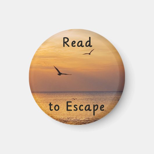 Read to Escape Magnet | Book Lover Reading Quote マグネット (正面)