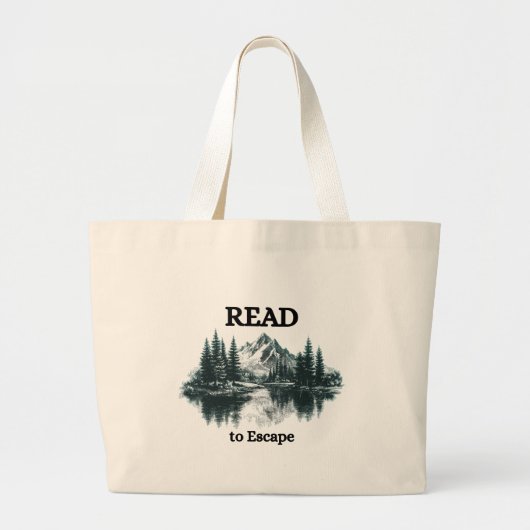 Read to Escape – Read to Escape Tote Bag ラージトートバッグ (正面)