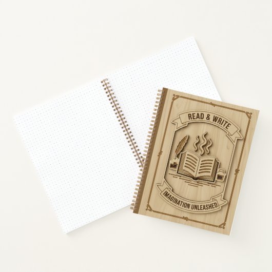 Read & Write Imagination Unleashed Wood Journal ノートブック (内部)