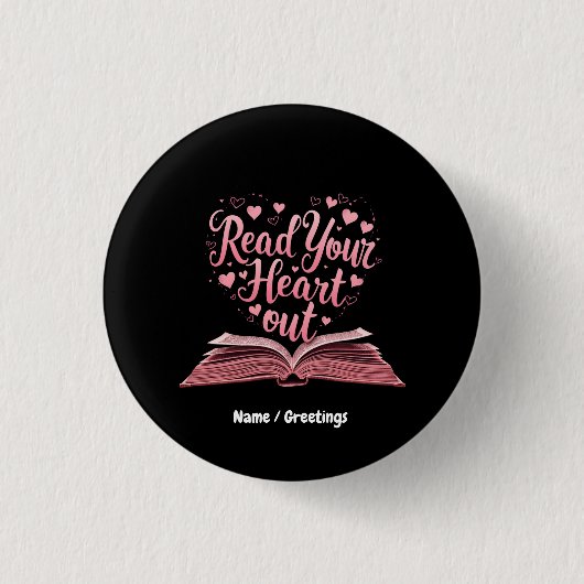 Read Your Heart Out A Book Lover's Haven  缶バッジ (正面)