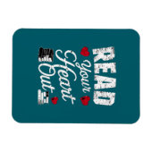 Read Your Heart Out Funny Book Reading Lovers  マグネット (横)
