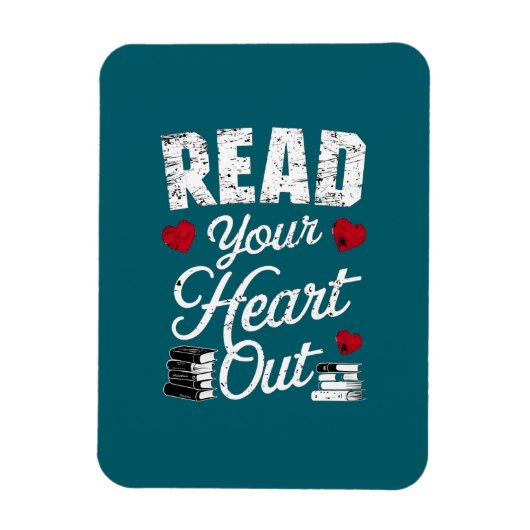 Read Your Heart Out Funny Book Reading Lovers  マグネット (縦)
