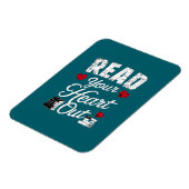 Read Your Heart Out Funny Book Reading Lovers  マグネット (左側)