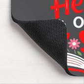 Read Your Heart Valentine Reading Book Girls Flowe マウスパッド (コーナー)