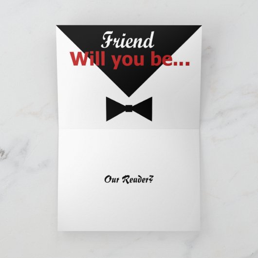 READER招待状(赤色ストライプ) 招待状 (内部)