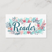 Reader カラフル Flowersのスローガン 名刺 (裏面)