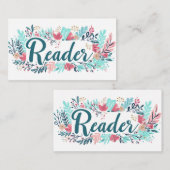Reader カラフル Flowersのスローガン 名刺 (正面/裏面)