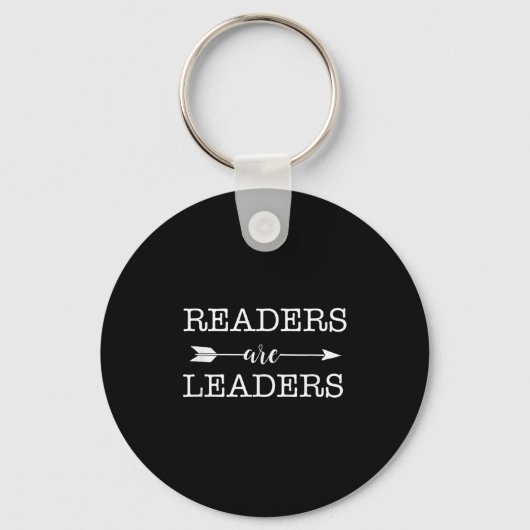 Reader Are Leaders - Uplifting Motivational Slogan キーホルダー (正面)