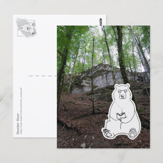 Reader Bear ポストカード (正面/裏面)