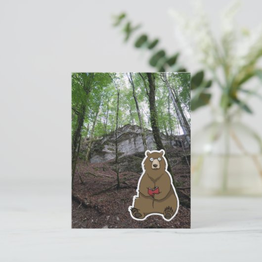 Reader Bear (color) ポストカード (スタンド正面)