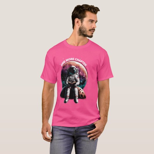 Reader One More Chapter Book Lover宇宙飛行士宇宙 Tシャツ (正面フル)