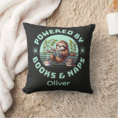 Reader Sloth. Unique Gift for Book Lover クッション (ブランケット)