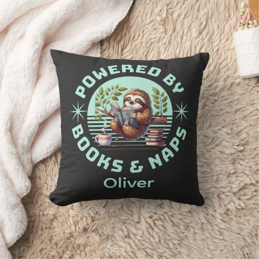 Reader Sloth. Unique Gift for Book Lover クッション (ブランケット)