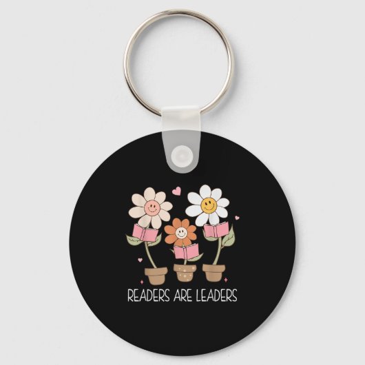 Readers Are Leaders Motivational Reading Book Quot キーホルダー (正面)