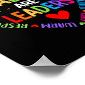 Readers Are Leaders Reading Teacher Women Kids Boo ポスター (角)