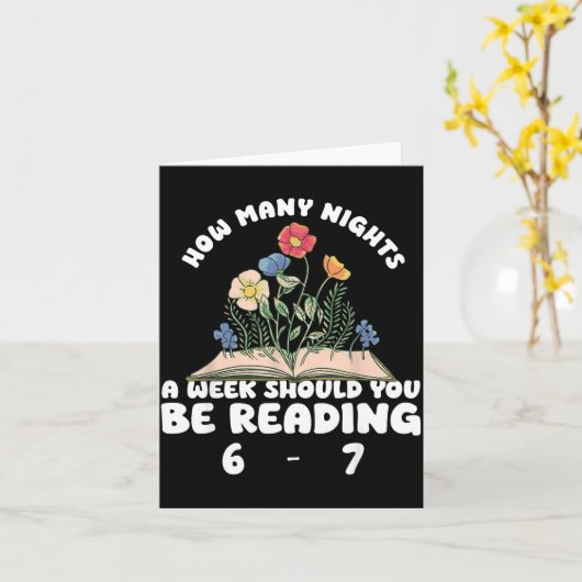 Reading 67 Meme Englieacher Funny 67 Book Lover Hu カード (黄色い花)