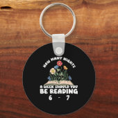 Reading 67 Meme Englieacher Funny 67 Book Lover Hu キーホルダー (正面)