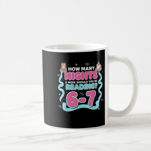 Reading 67 Meme Englieacher Funny 67 Book Lover Hu コーヒーマグカップ (右)