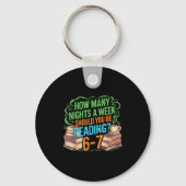 Reading 67 Meme Englieacher Funny 67 Librarian  キーホルダー (正面)