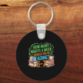 Reading 67 Meme Englieacher Funny 67 Librarian  キーホルダー (正面)