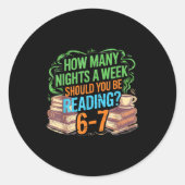 Reading 67 Meme Englieacher Funny 67 Librarian ラウンドシール (正面)