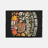 Reading 67 Meme Englieacher Funny 67 Turkey フリースブランケット (正面(横))