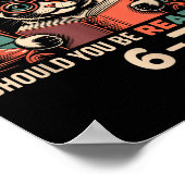 Reading 67 Meme Englieacher In Funny 67 Retro Cat  ポスター (角)