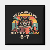 Reading 67 Meme Englieacher In Funny 67 Retro Cat  マグネット (正面)