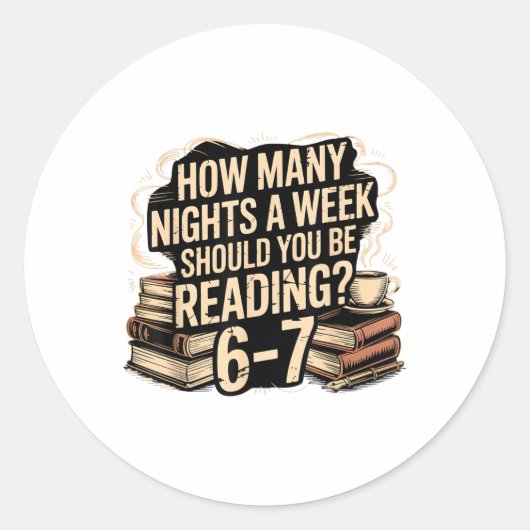 Reading 67 Meme English Teacher Funny 67 Librarian ラウンドシール (正面)