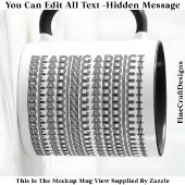 Reading Addict Hidden Message Funny Novelty 111B マグカップ