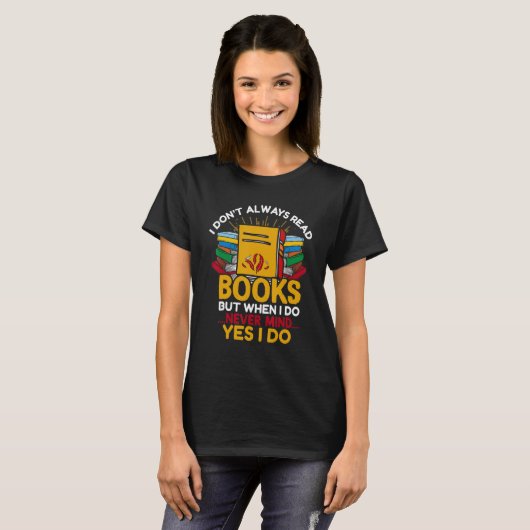 Reading adventure book readers apparel funny quote tシャツ (正面フル)