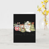 Reading All The Way Christmas Book Lover For Women カード (黄色い花)