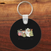 Reading All The Way Christmas Book Lover For Women キーホルダー (正面)