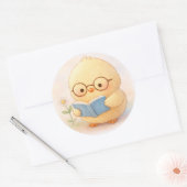 Reading Alma Chick Cute Sticker ラウンドシール (封筒)