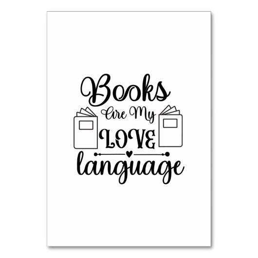 Reading Art Books Are My Love Language テーブルナンバー (正面)