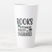 Reading Art Books Because Reality Is Overeated カフェラテマグ (正面)