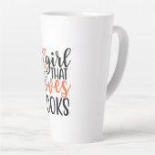 Reading Art Just A Girl That Loves Books カフェラテマグ (右アングル)