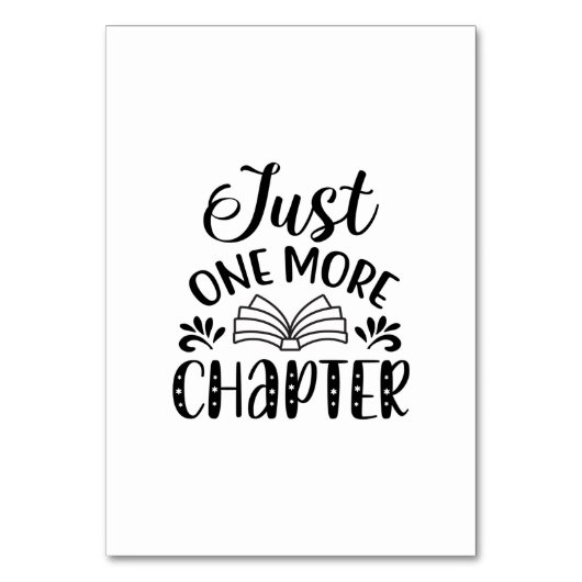 Reading Art Just One More Chapter テーブルナンバー (正面)