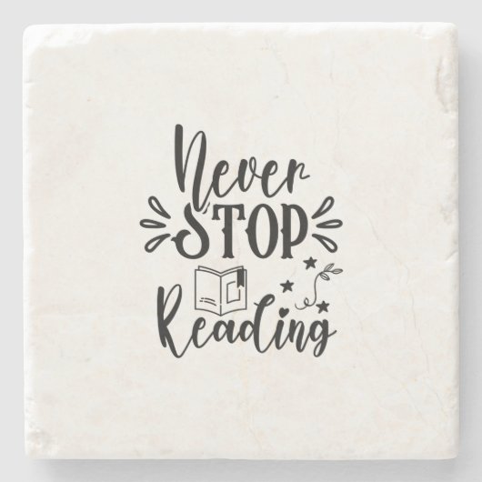 Reading Art Never Stop Reading ストーンコースター (正面)