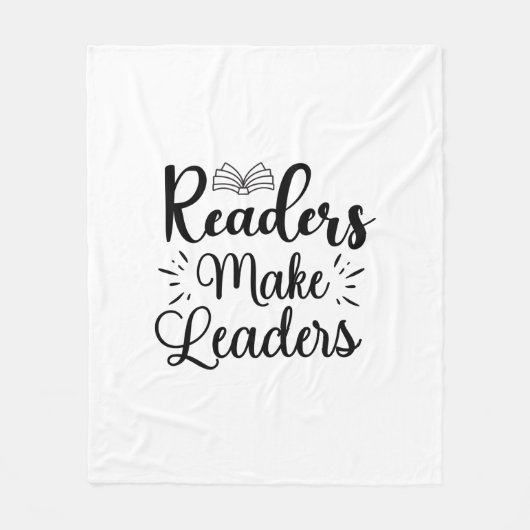 Reading Art Readers Make Leaders フリースブランケット (正面)